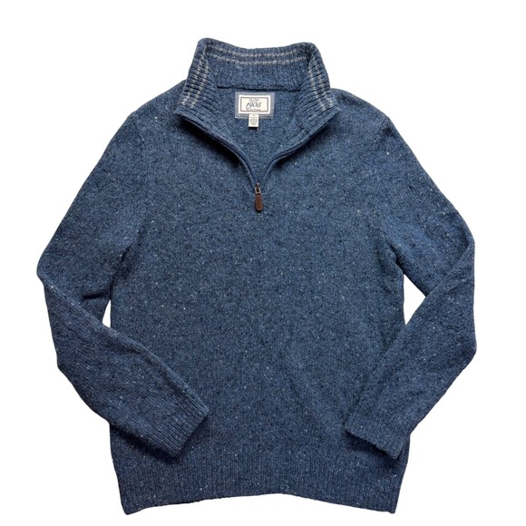 Jos. A. Bank Other - Jos. A. Bank 1905 Mens Blue Merino Wool Alpaca Blend Quarter Zip‎ Sweater Medium